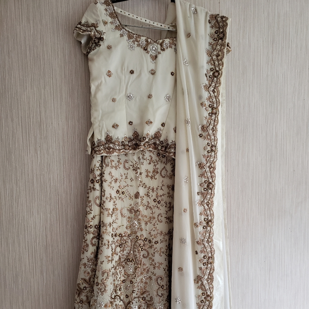 Off White lengha (wedding)